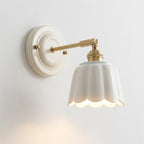 Seraphine Scalloped Ceramic Wall Sconce