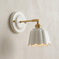 Seraphine Scalloped Ceramic Wall Sconce