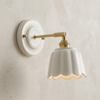 Seraphine Scalloped Ceramic Wall Sconce