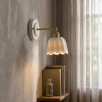 Seraphine Scalloped Ceramic Wall Sconce