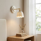 Seraphine Scalloped Ceramic Wall Sconce