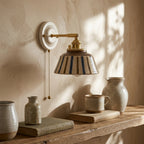 Soline Hand-Painted Striped Ceramic Wall Sconce