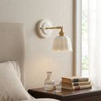 Seraphine Scalloped Ceramic Wall Sconce