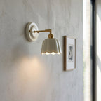 Seraphine Scalloped Ceramic Wall Sconce