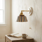 Soline Hand-Painted Striped Ceramic Wall Sconce