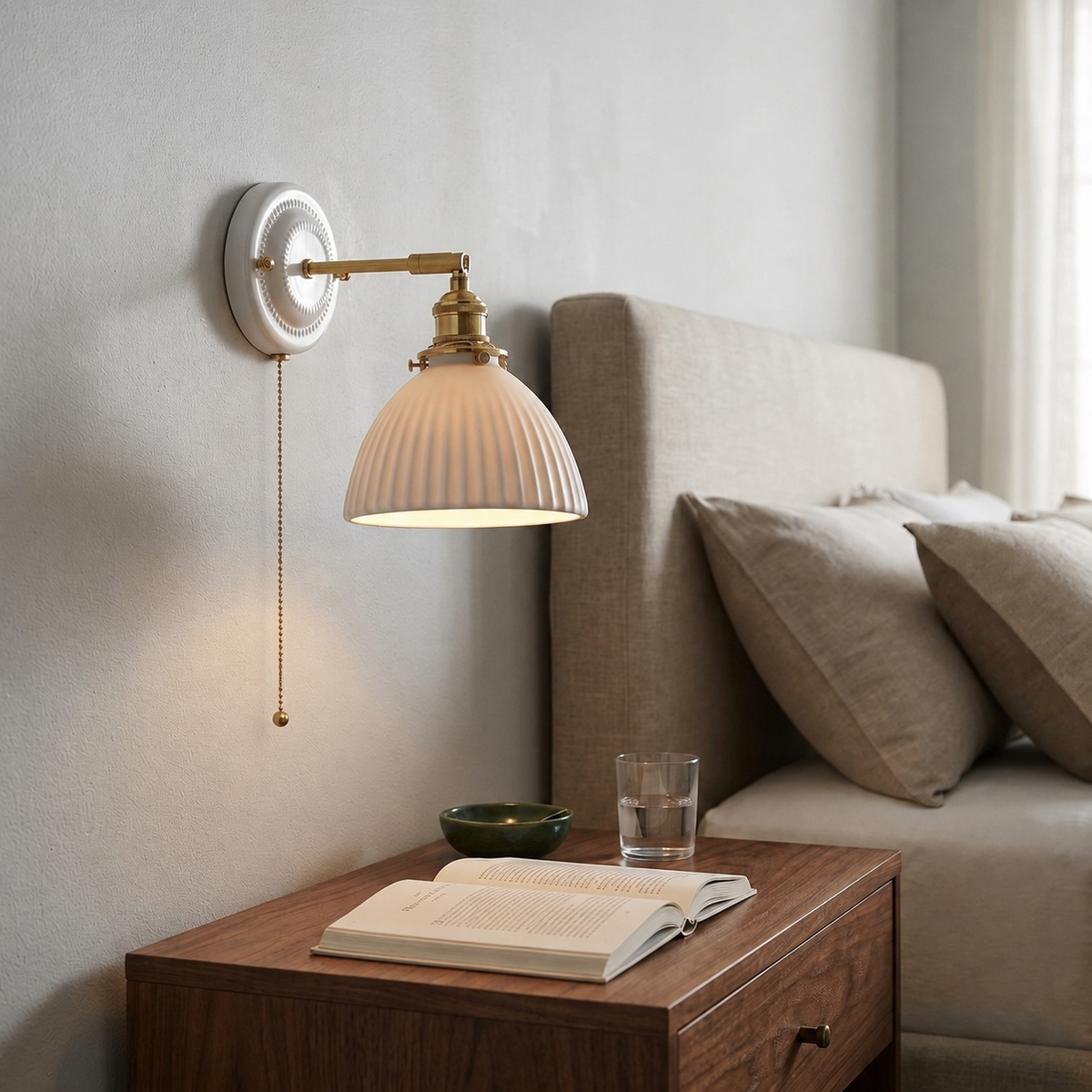 Mirelle Ribbed Ceramic Wall Sconce