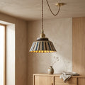 Maren Striped Ceramic Pendant Light