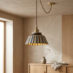 Maren Striped Ceramic Pendant Light