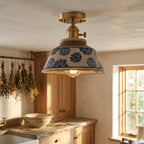Delphine Hand-Painted Ceramic Pendant Light