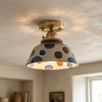 Orla Hand-Painted Dotted Ceramic Pendant Light