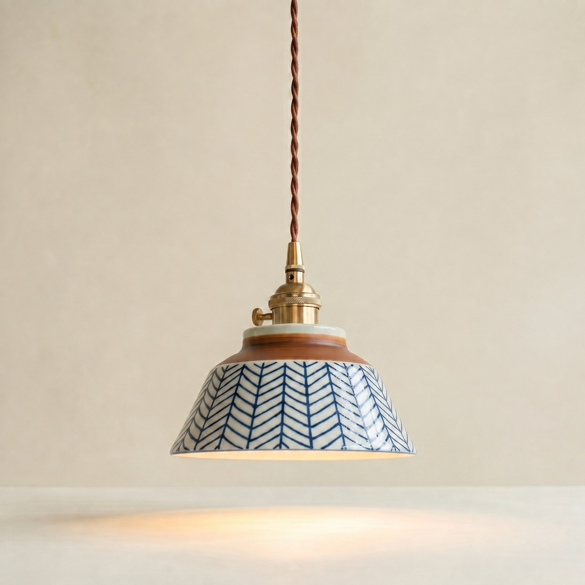 Nerina Hand-Painted Ceramic Pendant Light