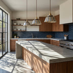 Maren Striped Ceramic Pendant Light