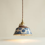 Delphine Hand-Painted Ceramic Pendant Light