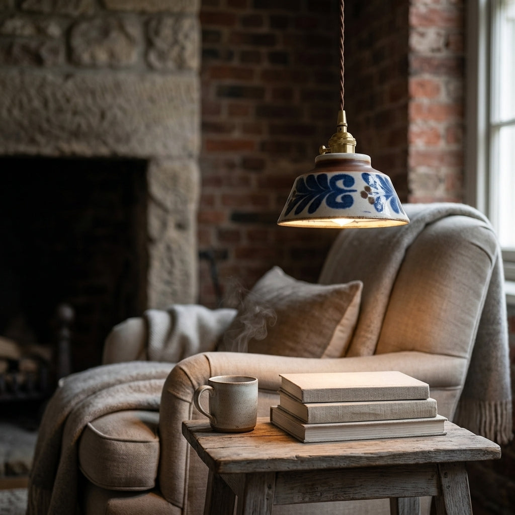 Maris Hand-Painted Ceramic Pendant Light