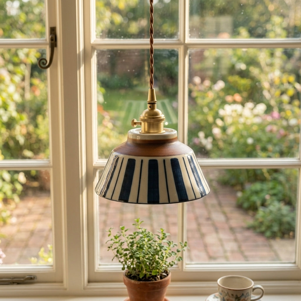 Solen Hand-Painted Ceramic Pendant Light