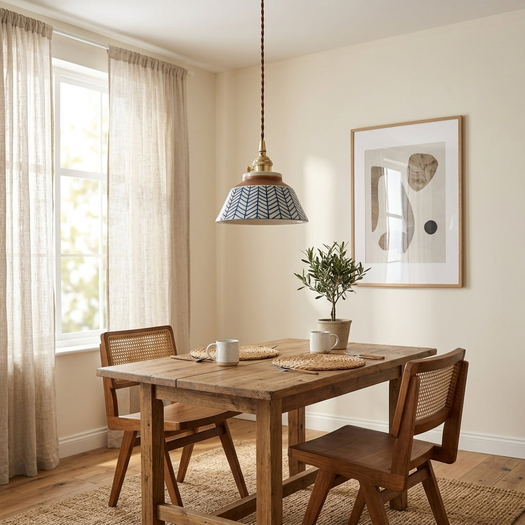Nerina Hand-Painted Ceramic Pendant Light