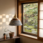 Nami Hand-Painted Ceramic Pendant Light