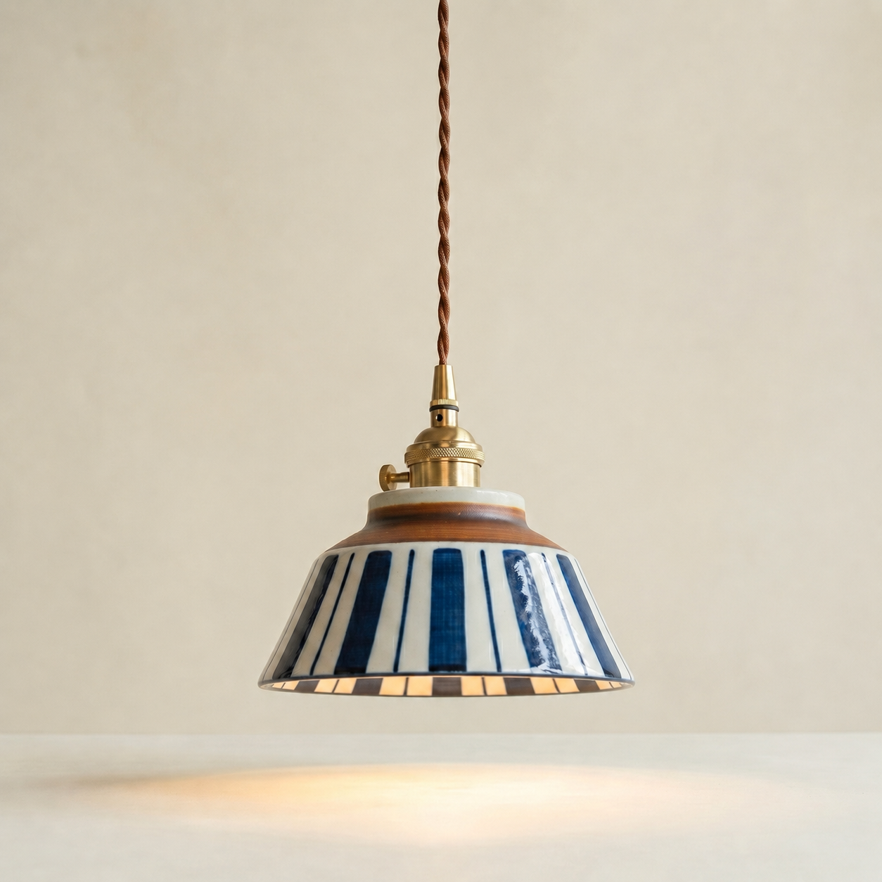 Solen Hand-Painted Ceramic Pendant Light