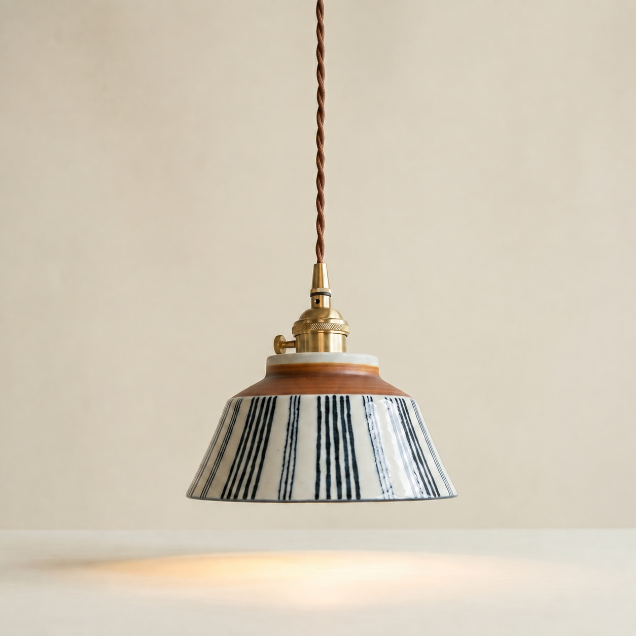 Vela Hand-Painted Ceramic Pendant Light