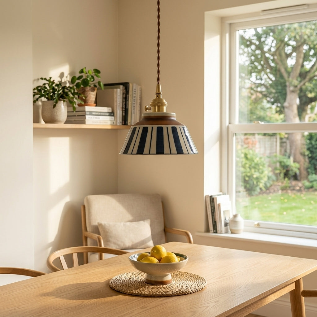 Solen Hand-Painted Ceramic Pendant Light