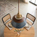 Talia Hand-Painted Striped Ceramic Pendant Light