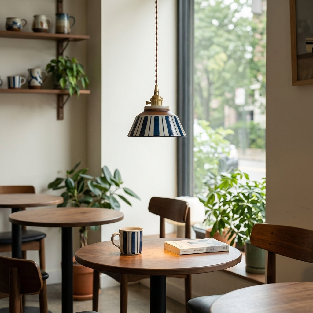 Solen Hand-Painted Ceramic Pendant Light