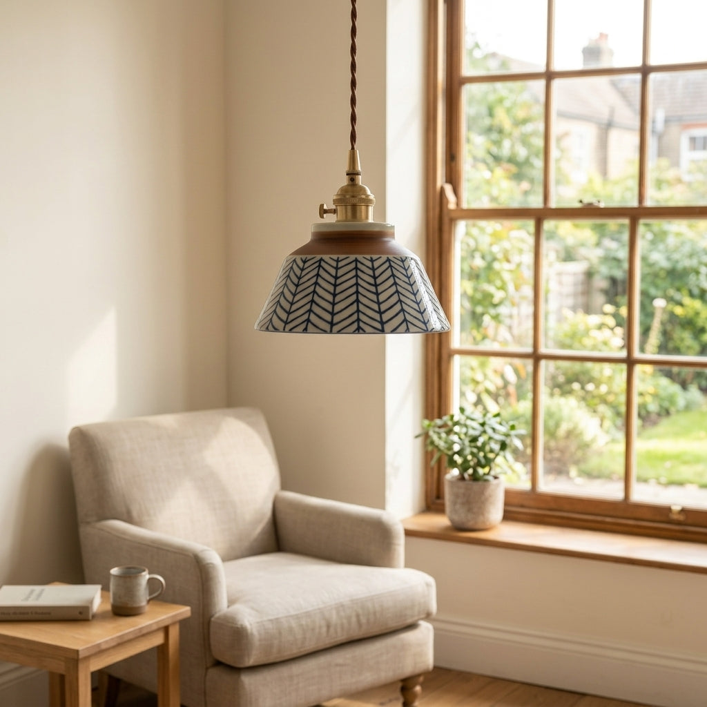 Nerina Hand-Painted Ceramic Pendant Light