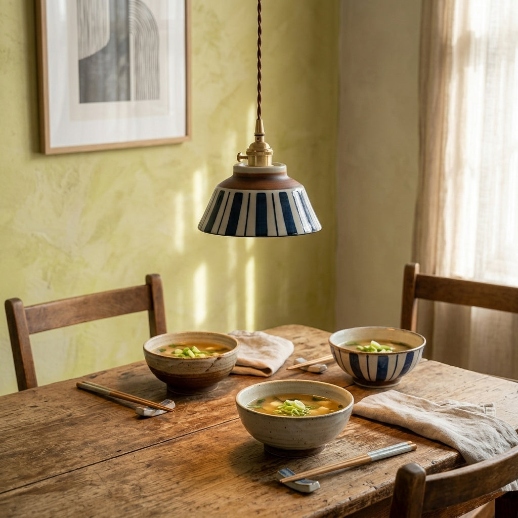 Solen Hand-Painted Ceramic Pendant Light