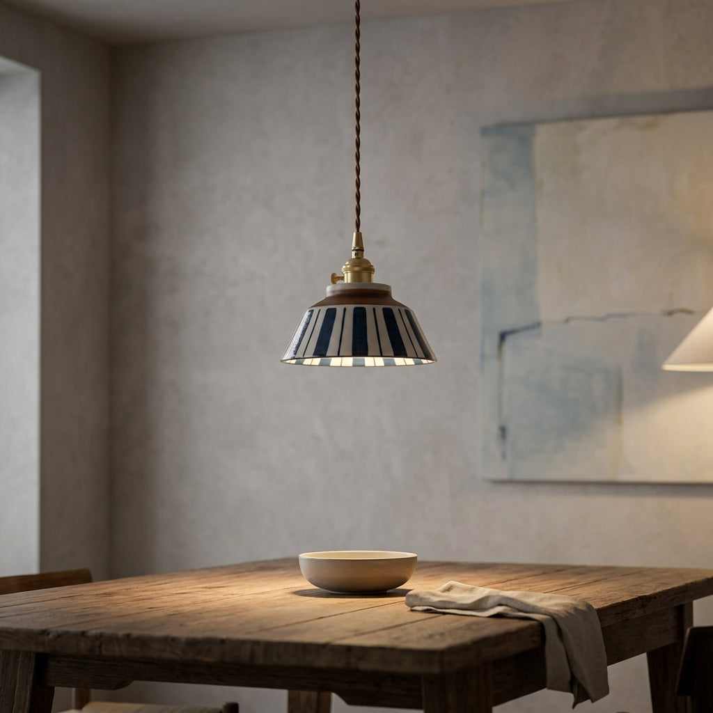 Solen Hand-Painted Ceramic Pendant Light