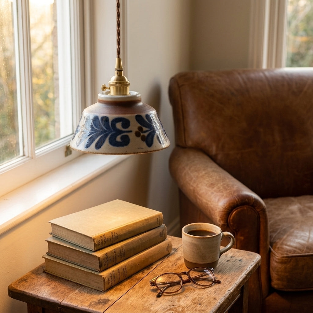 Maris Hand-Painted Ceramic Pendant Light