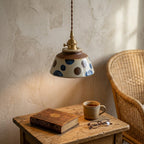 Orla Hand-Painted Dotted Ceramic Pendant Light