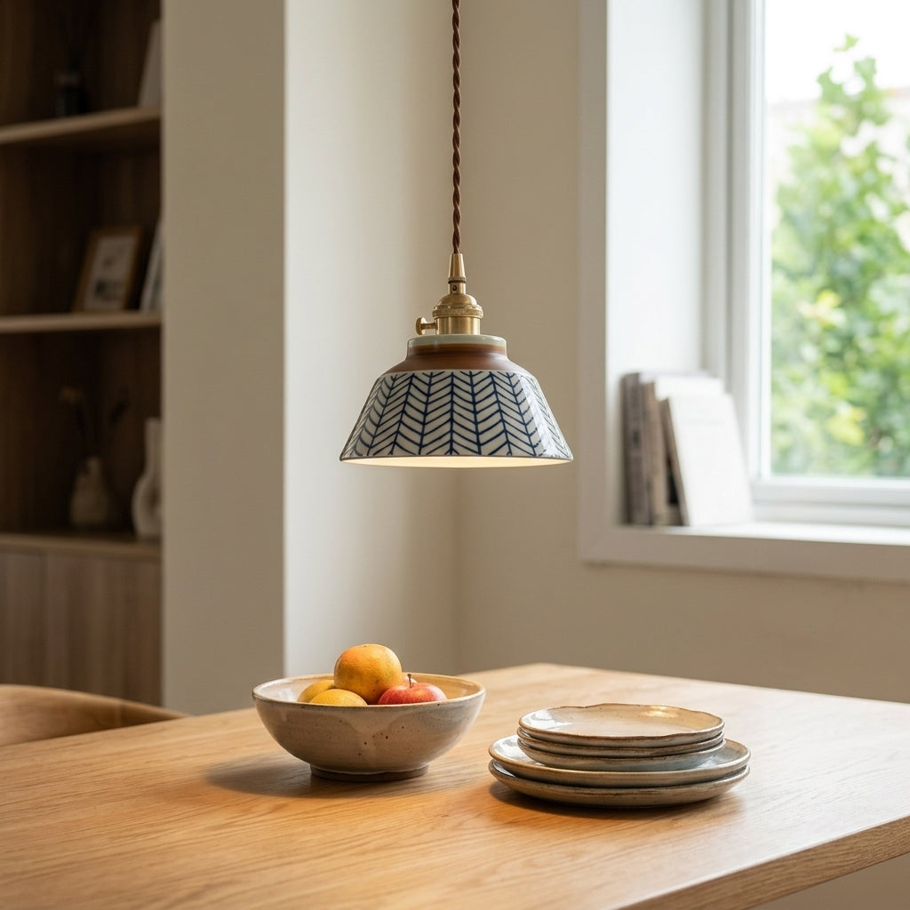 Nerina Hand-Painted Ceramic Pendant Light