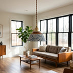Arden Hand-Painted Geometric Ceramic Pendant Light