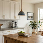 Talia Hand-Painted Striped Ceramic Pendant Light