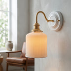 Odette Ribbed Ceramic Wall Sconce