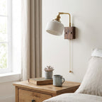 Aster Ribbed Ceramic Wall Light