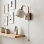 Aster Ribbed Ceramic Wall Light