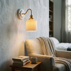 Odette Ribbed Ceramic Wall Sconce