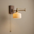 Alden Ribbed Ceramic Swing Arm Wall Light