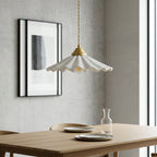 Elara Scalloped Ceramic Pendant Light