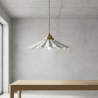 Elara Scalloped Ceramic Pendant Light
