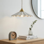 Elara Scalloped Ceramic Pendant Light